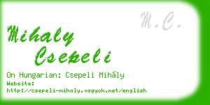 mihaly csepeli business card